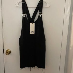 Zara Black denim Romper dress